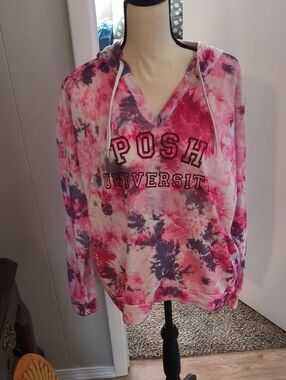 Posh Pink & Purple Tie-Dye University Hoodie